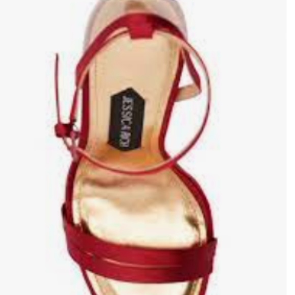 Jessica Rich Platform Sandal in Burgundy Size 7.5 - Picture 5 of 10